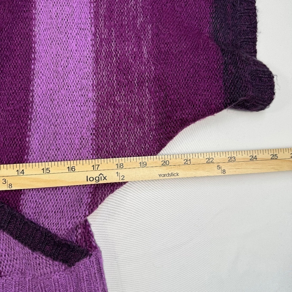 Allison Brittany Knit Surplice Sweater Womens Size S Purple Short Sleeve - Picture 6 of 8